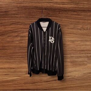 Dolce & Gabbana Black and White Striped Bomber Jacket